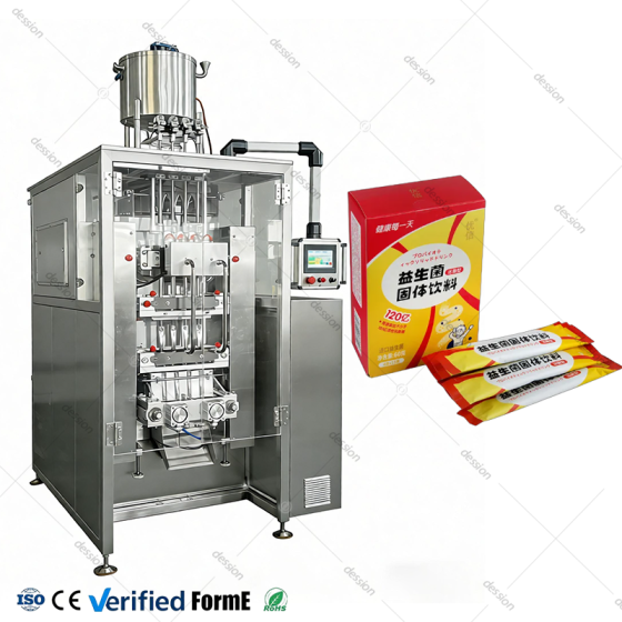 automatic 4 sides seal Solid beverage granules sachet packaging machine in 4 lanes filling sealing packing machine